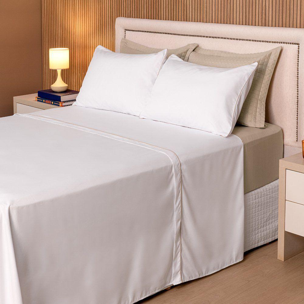 Jogo De Lençol King Linea Micropercal 200 Fios 4 Peças - Bege - 3