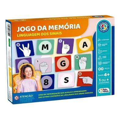 Jogo Da Memória Pedagógico Didático Línguagem De Sinais - Pais E Filhos
