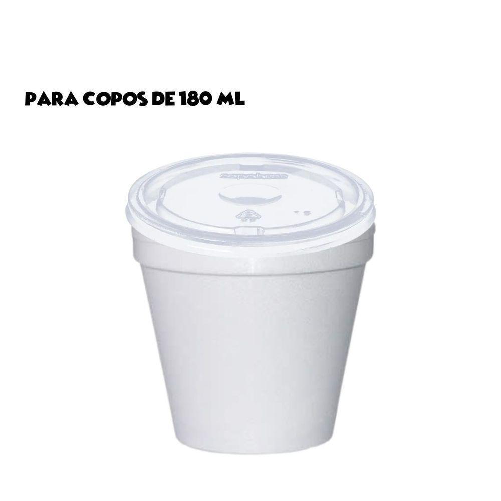 Tampa Para Copo De Isopor Transparente 180ml - 50 Unidades - 2