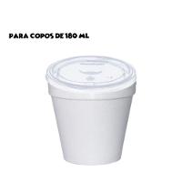 Tampa Para Copo De Isopor Transparente 180ml - 50 Unidades - 2