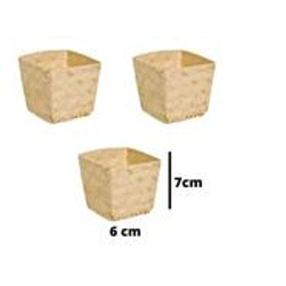 Mini Cachepot De Palha Para Festa Junina - 7cm X 5cm X 7cm - 5