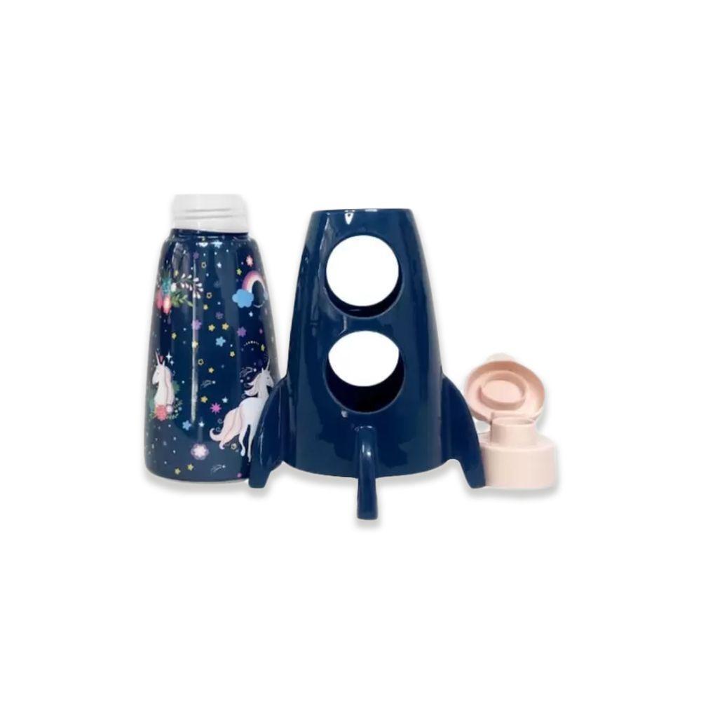Garrafinha Unicórnio Foguete Infantil - 320ml - 2