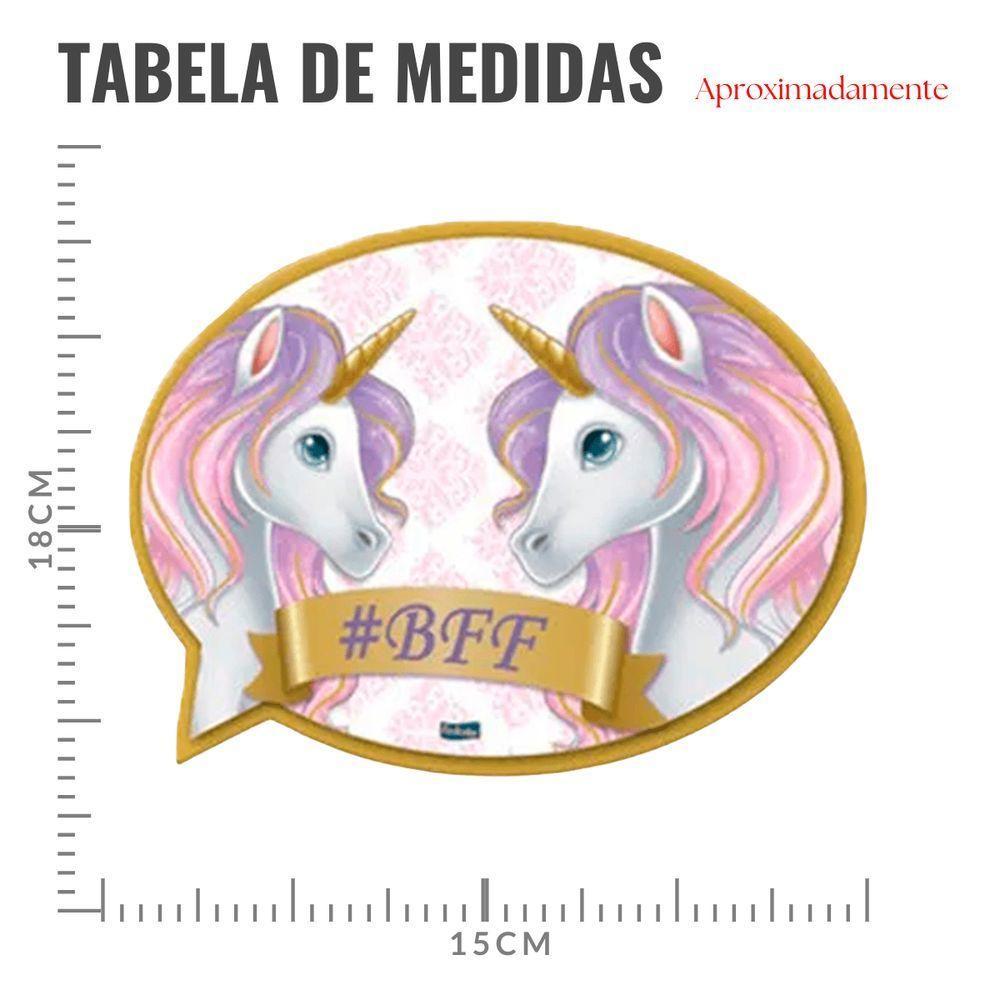 Plaquinhas Divertidas Unicórnio - 9 Unidades - 3