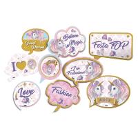 Plaquinhas Divertidas Unicórnio - 9 Unidades - 1