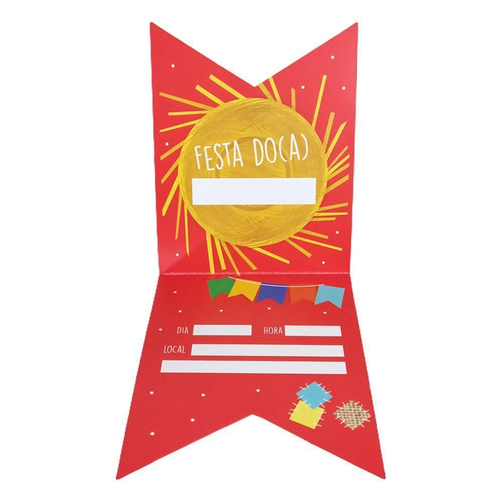 Convite Festa Junina Arraiá - 8 Unidades - 3