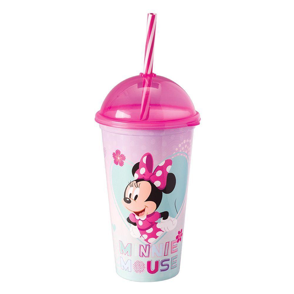 Copo Com Canudo Minnie Shake - 500ml - 1