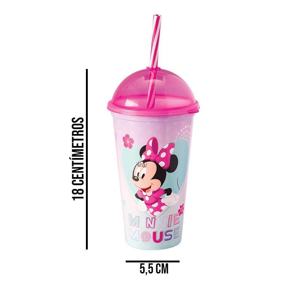 Copo Com Canudo Minnie Shake - 500ml - 2