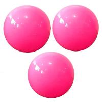 Bola De Vinil Lisa Rosa Neon - 14 Polegadas - 10 Unidades - 3