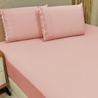 Jogo De Lençol King Bordado Ingles Micropercal 300 Fios Toque De Algodão 3 Peças - Rose - 2