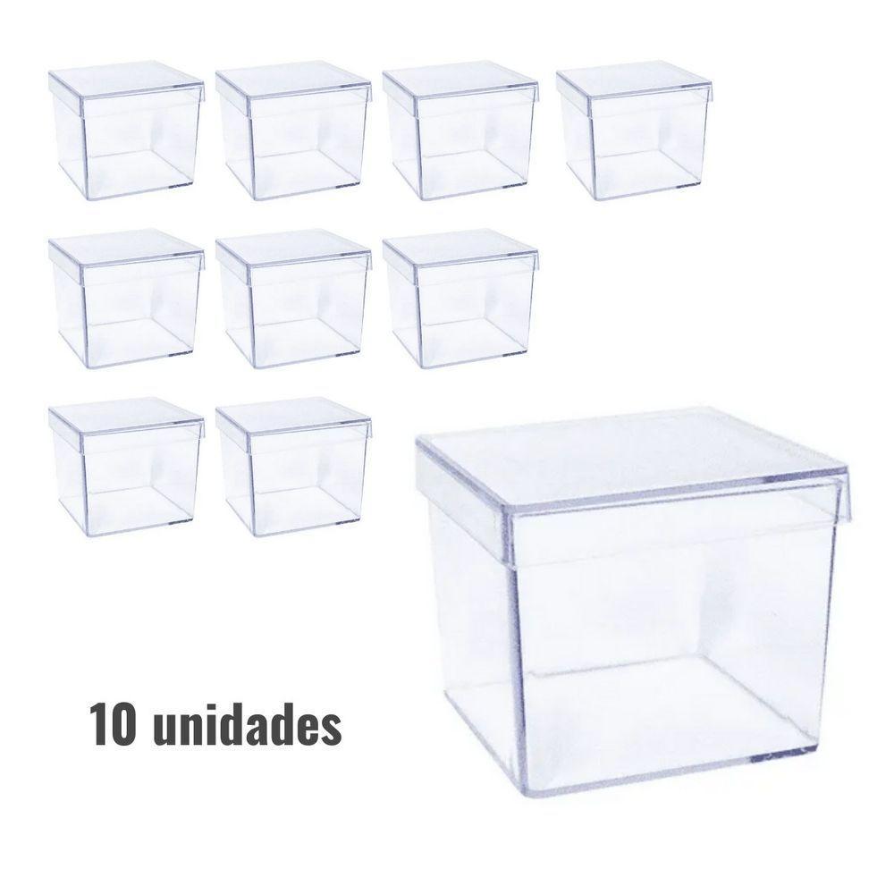 Caixa Acrílica Transparente 4cm X 4cm - 10 Unidades - 2