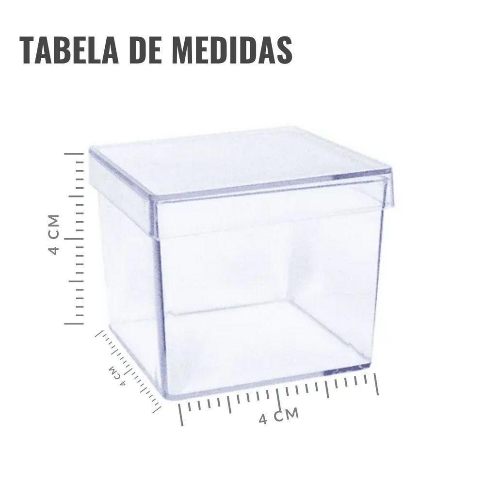 Caixa Acrílica Transparente 4cm X 4cm - 10 Unidades - 5