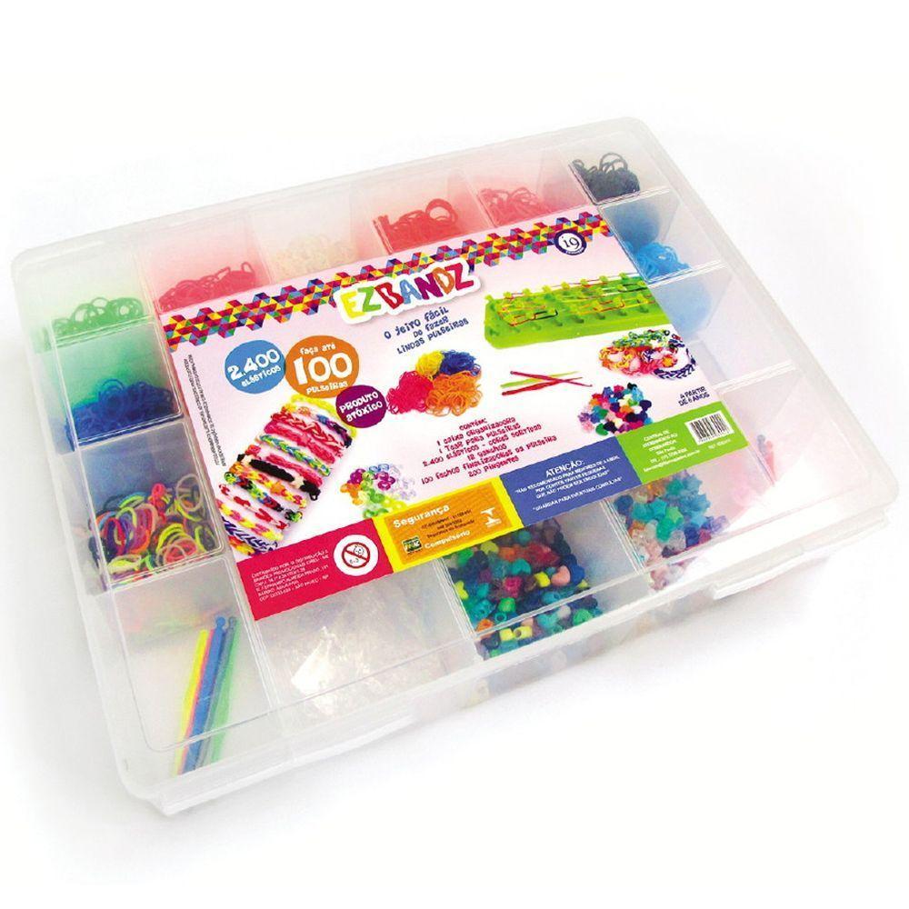 Kit Pulseira De Elástico Com Caixa Organizadora G Euqfiz - 2