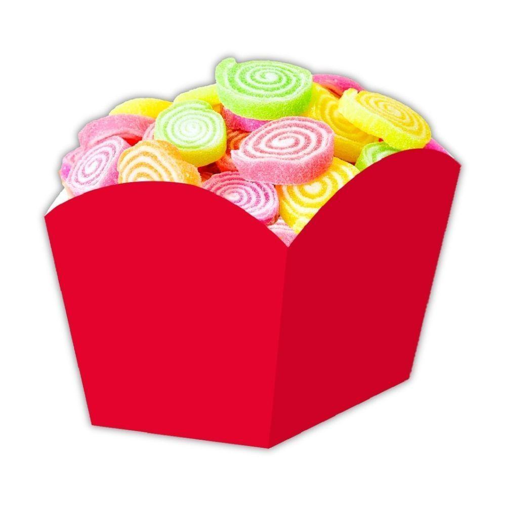 Cachepot Médio Vermelho 8cm - 8 Unidades - 1