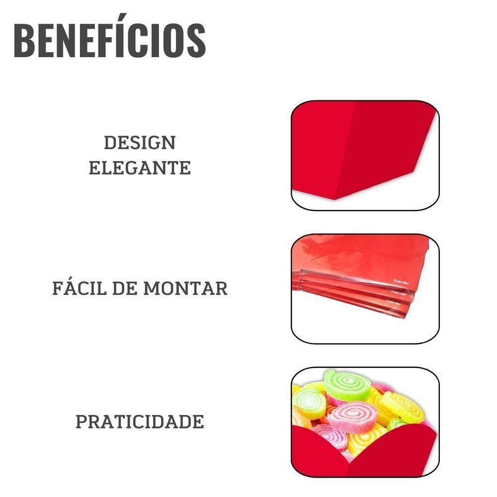 Cachepot Médio Vermelho 8cm - 8 Unidades - 2