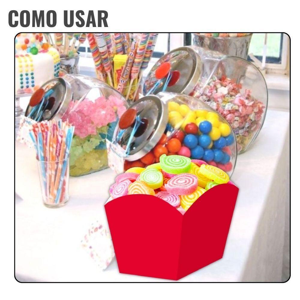 Cachepot Médio Vermelho 8cm - 8 Unidades - 3