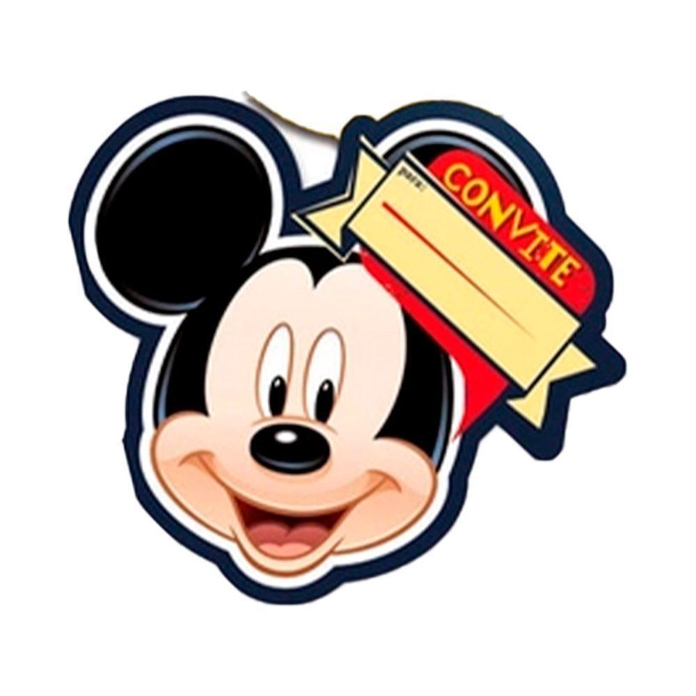 Convite De Aniversário Mickey Clássico - 8 Unidades - 2