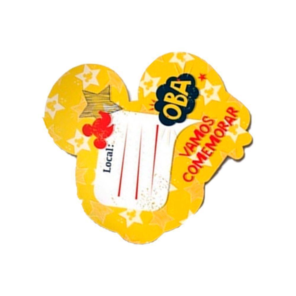 Convite De Aniversário Mickey Clássico - 8 Unidades - 3