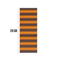 Canudo De Papel Preto E Laranja 20cm X 5mm - 25 Unidades  - 3