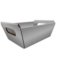 Cesta De Papel Prata 23cm X 16cm X 10,5cm - 1