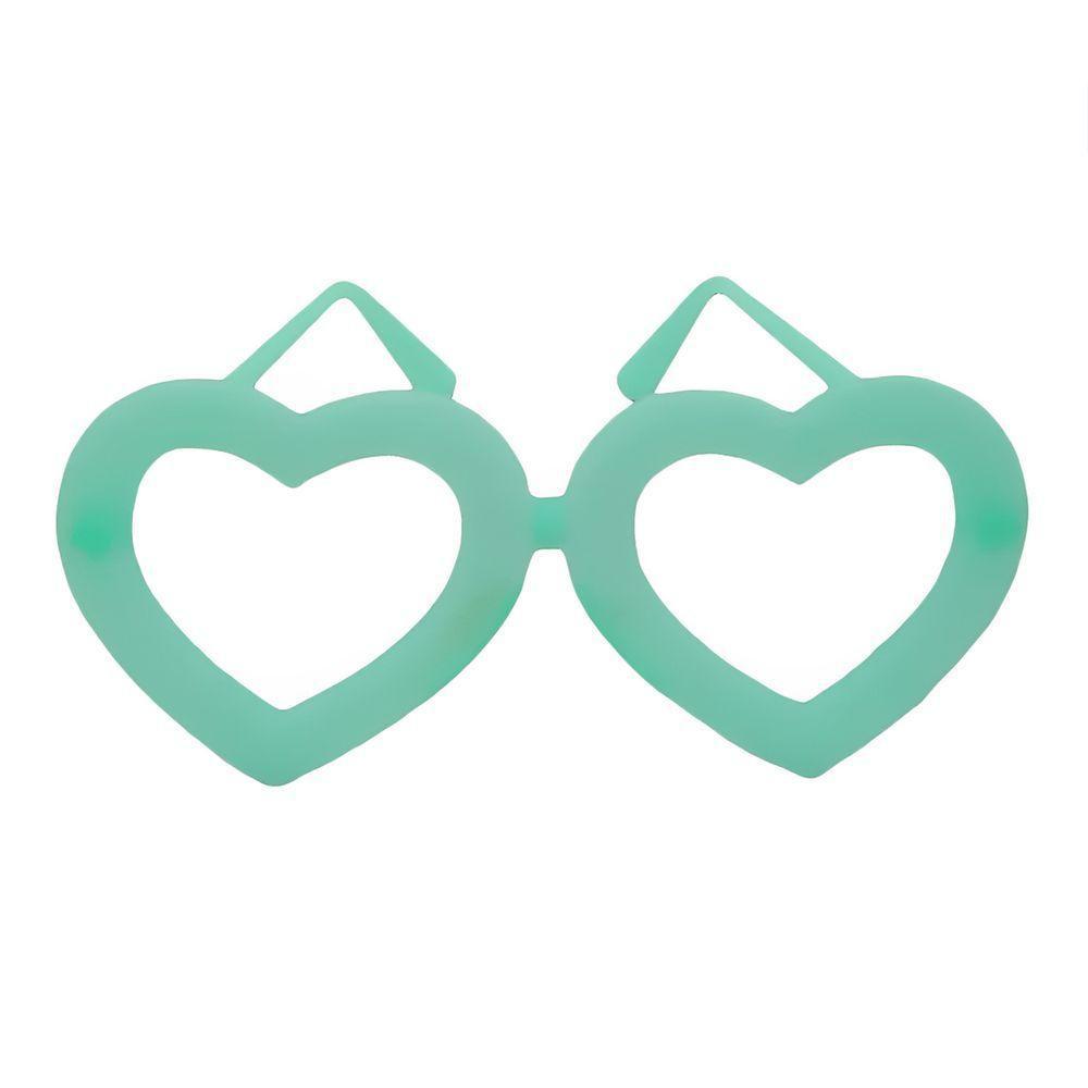 Óculos Sem Lentes Coração Brilha No Escuro - 10 Unidades - 1