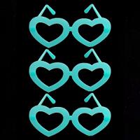 Óculos Sem Lentes Coração Brilha No Escuro - 10 Unidades - 3