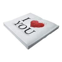 Guardanapo De Papel Estampado I Love You 32cm X 32cm - 20 Un - 1