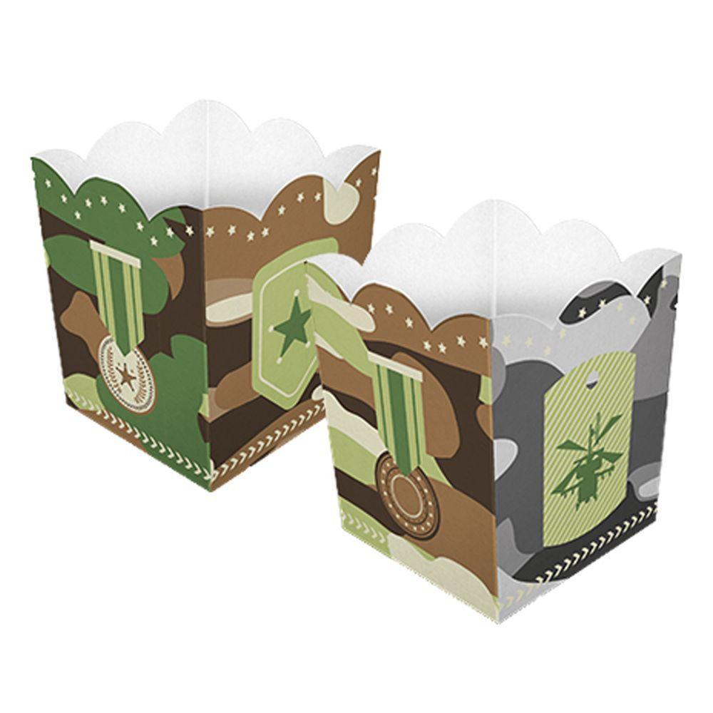Cachepot De Papel Exército Camuflado Pequeno - 4 Unidades - 1