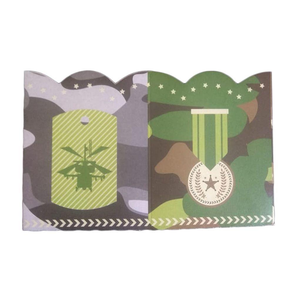 Cachepot De Papel Exército Camuflado Pequeno - 4 Unidades - 2