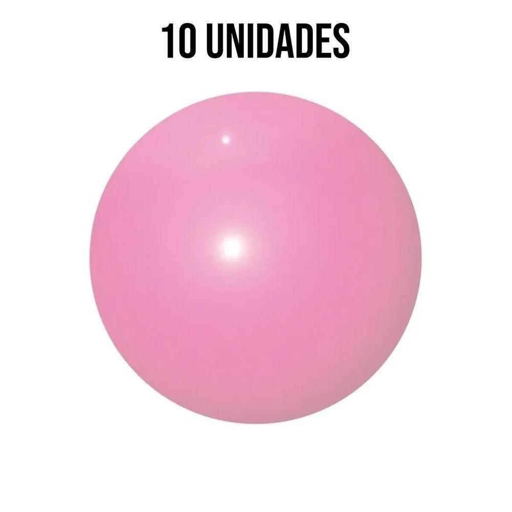 Bola De Vinil Lisa Rosa Claro - 14 Polegadas - 10 Unidades - 2