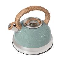 Chaleira Com Apito Roma 2,7 Litros Em Alumínio Verde - Brinox - 1