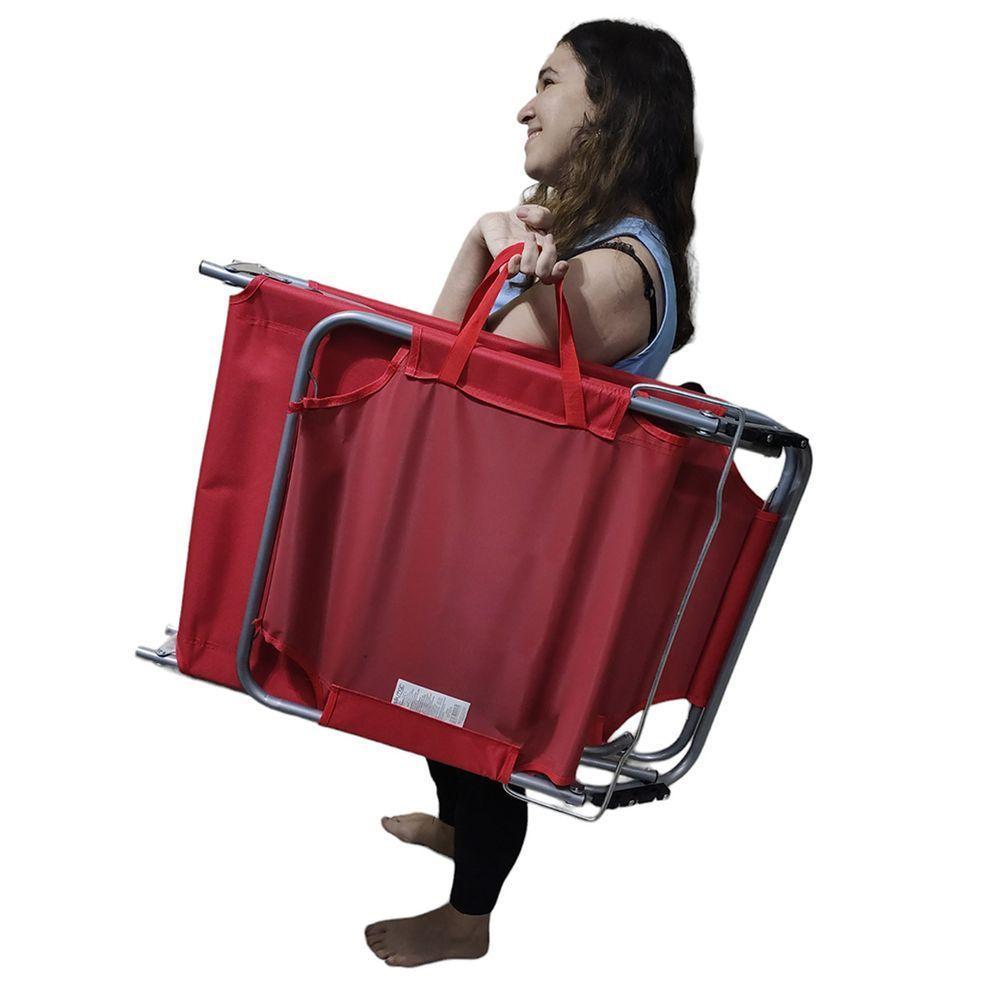 Cadeira Espreguiçadeira Dobravel Reclinavel 3 Posiçoes Praia Jardim Piscina Camping Ar Livre Lazer Sol Verao - 3