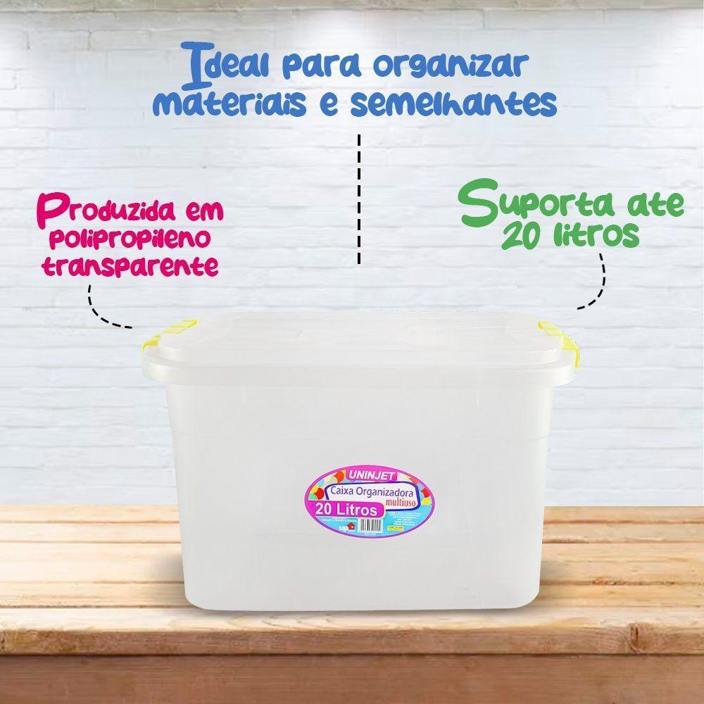 Caixa Organizadora Multiuso Transparente De 20 Litros - 5