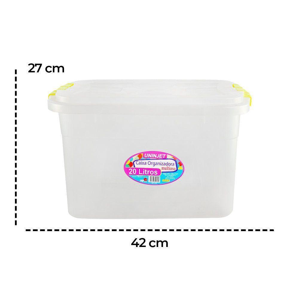 Caixa Organizadora Multiuso Transparente De 20 Litros - 6