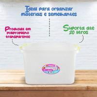 Caixa Organizadora Multiuso Transparente De 20 Litros - 5