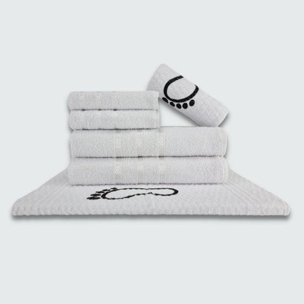 Jogo De Toalha Banho 6 Peças Verona 100% Algodão Branco - 1