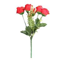 Flor Artificial Buquê Mini Rosa Com 5 Galhos - 28cm - 3