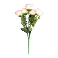 Flor Artificial Buquê Mini Rosa Com 5 Galhos - 28cm - 8