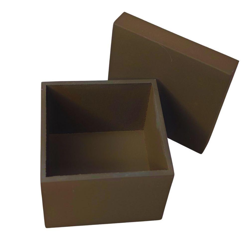 Caixa Pequena Para Lembrancinhas Em Mdf (7x7x5,5) Marrom - 2