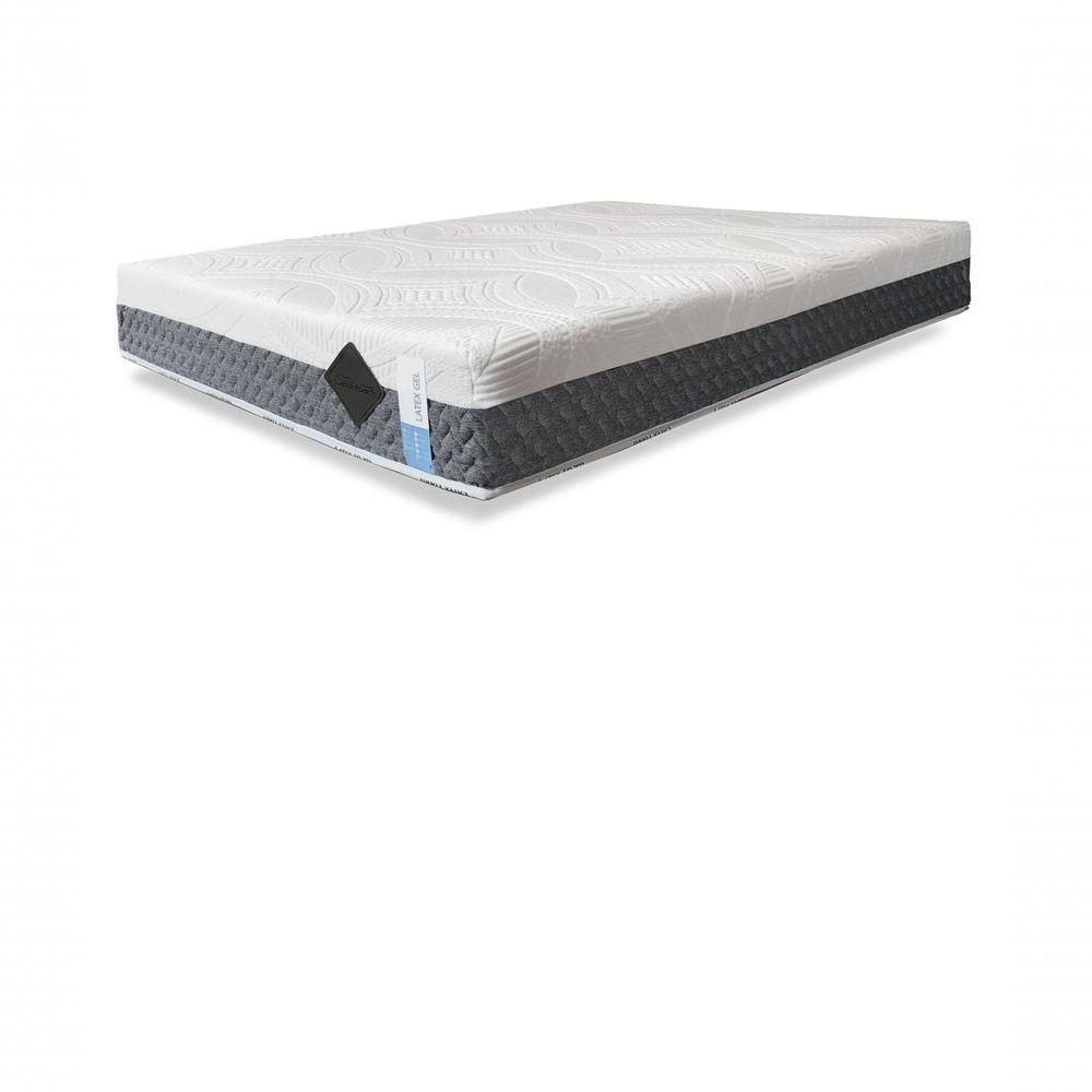 Colchão Natural Gel Articulado Cinza 25cm Opcionais Box Medida Casal 138x188cm - 1