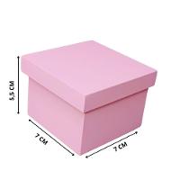 Caixa Pequena Para Lembrancinhas Em Mdf (7x7x5,5) Rosa - 3