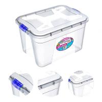 Caixa Organizadora Multiuso Plástica 56 Litros Com Tampa - Espaço Amplo Para Organização - 4