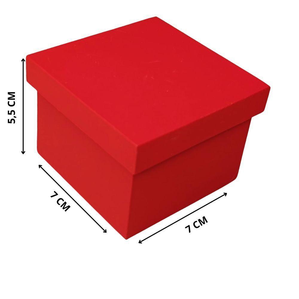 Caixa Pequena Para Lembrancinhas Em Mdf (7x7x5,5) Vermelho - 4