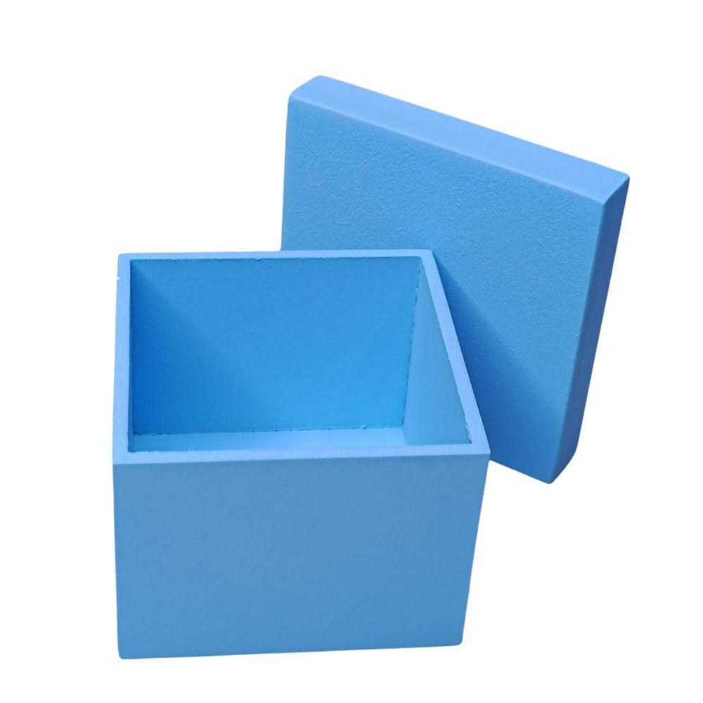 Caixa Pequena Para Lembrancinhas Em Mdf (7x7x5,5) Azul - 2