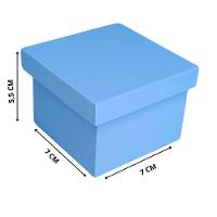 Caixa Pequena Para Lembrancinhas Em Mdf (7x7x5,5) Azul - 3