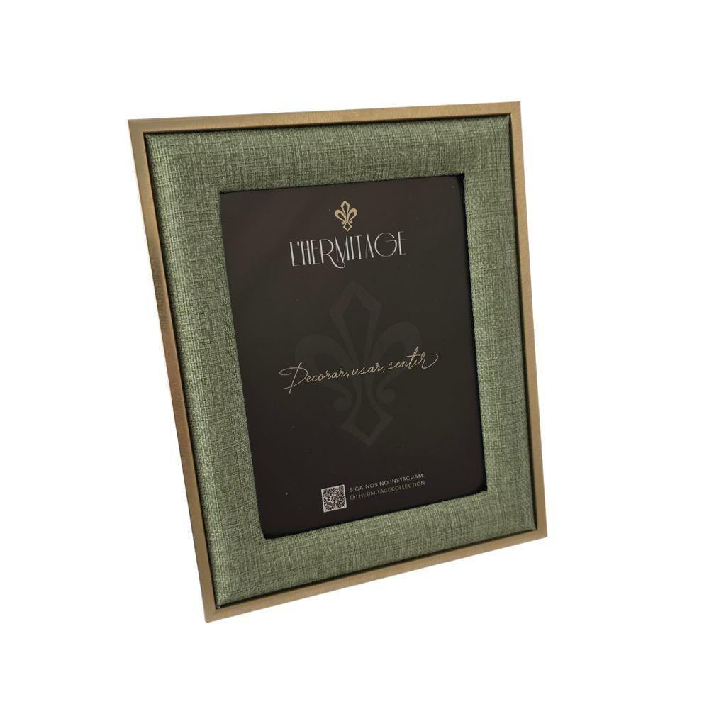 Porta Retrato Mdf - Linho Verde - Dourado 10 X 15cm - 1