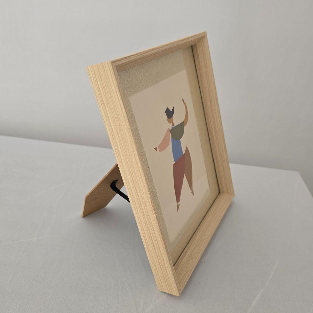 Porta Retrato Madeira Borda Interna Linho 15 X 20cm - 4