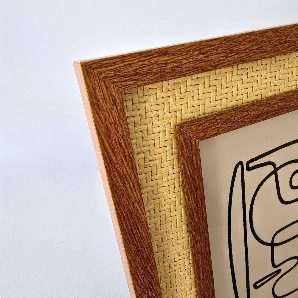 Porta Retrato Madeira - Borda Rattan 15 X 20cm - 4