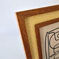 Porta Retrato Madeira - Borda Rattan 15 X 20cm