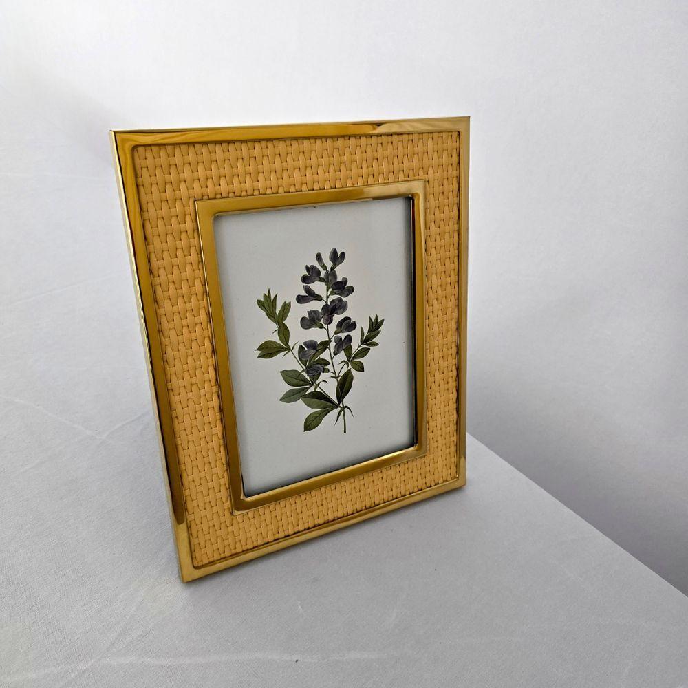 Porta Retrato Metal - Borda Fibra Natural 15 X 20cm - 2