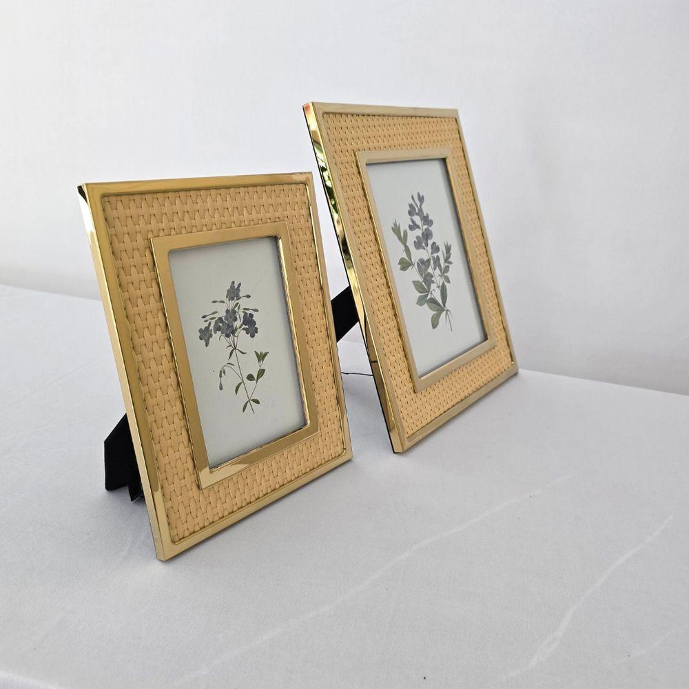 Porta Retrato Metal - Borda Fibra Natural 15 X 20cm - 4